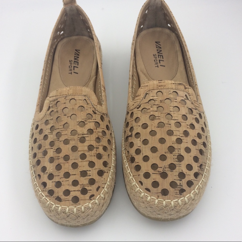 NWT Vaneli Sport Cork Espadrille Slip Ons